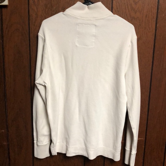 American Eagle 1/4 Button Up Sweater White - Picture 3 of 5